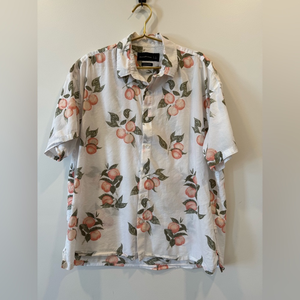 Abercrombie & Fitch Thin White and peach  Shirt, Spring & Summer
